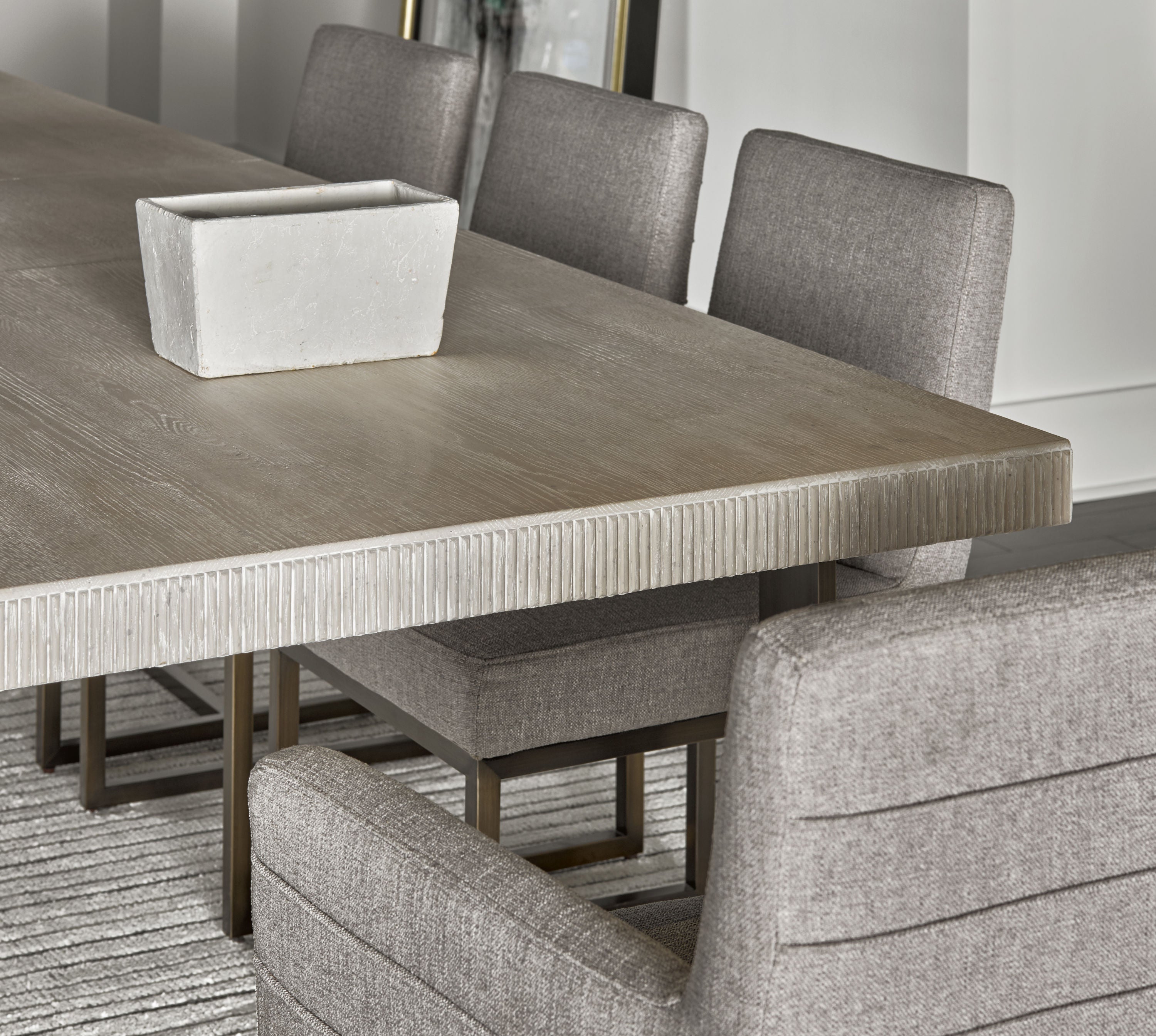 Modern Dining Table Quartz Finish