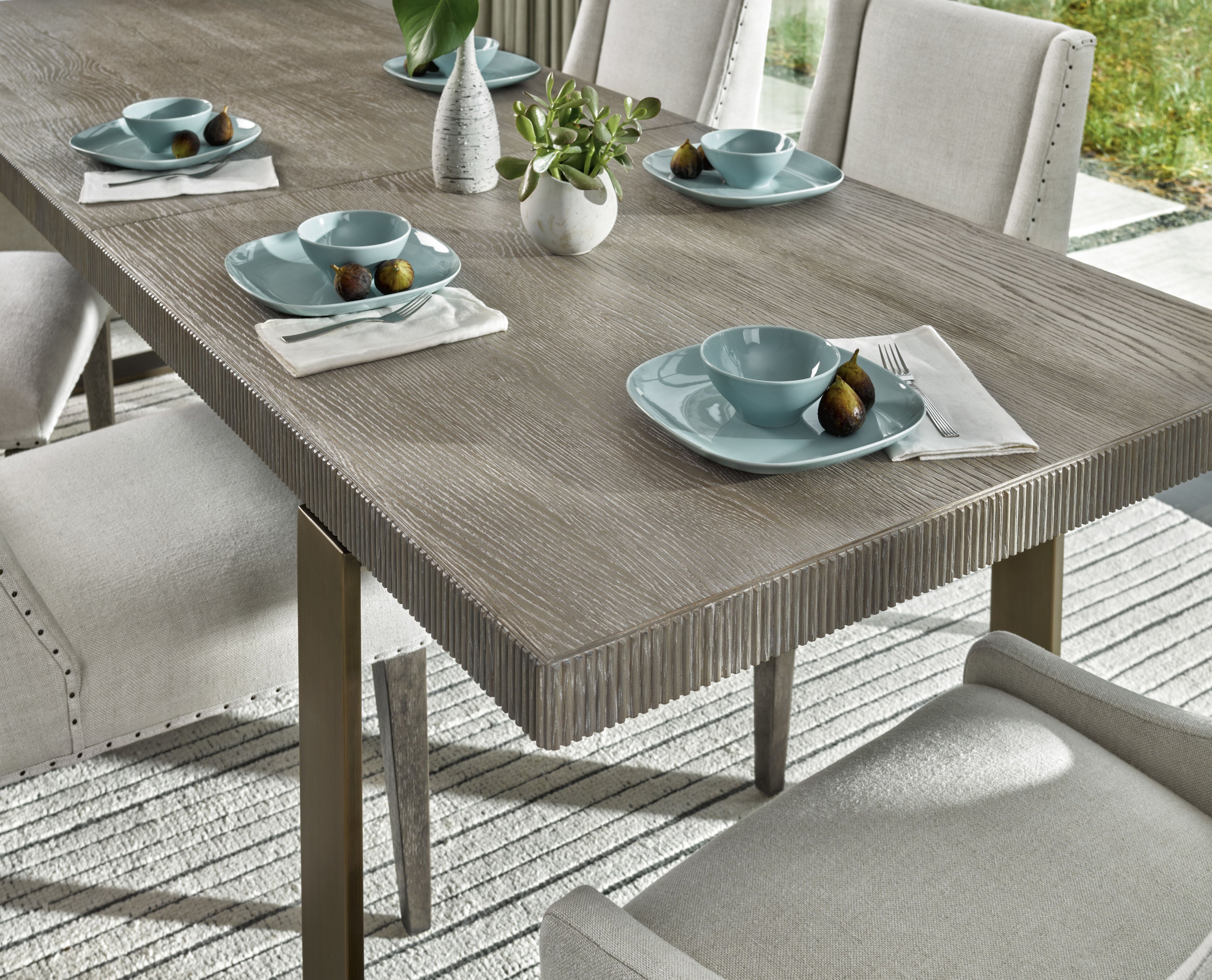 Modern Dining Table Flint Finish