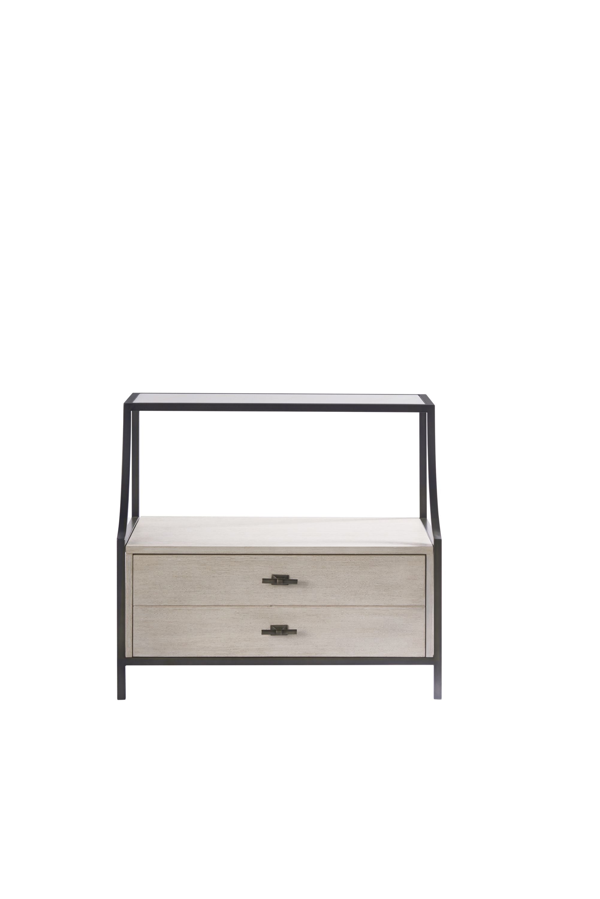 Luxe Stone Top Bedside Table