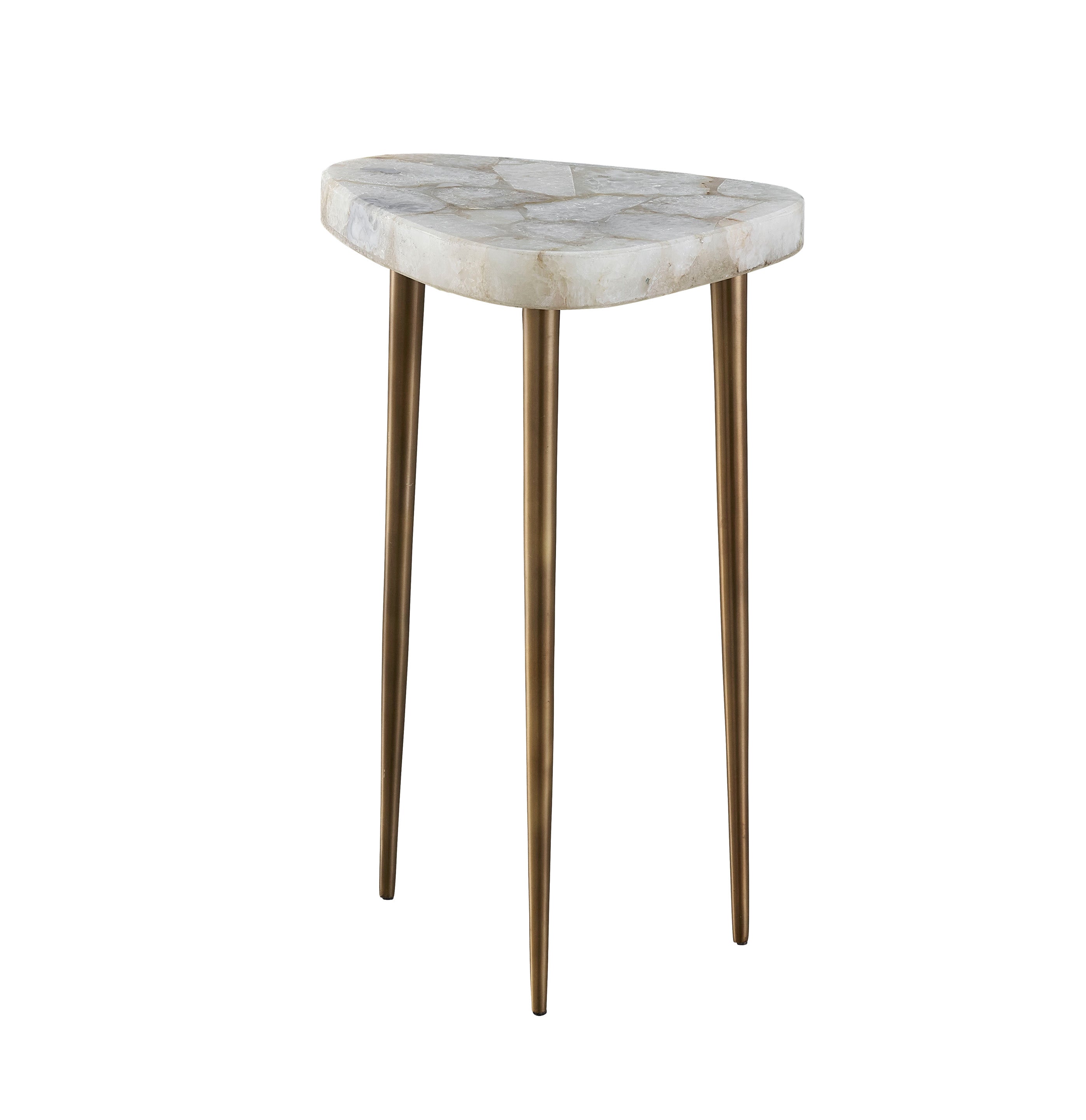 Fino Short Side Table with Agate Top