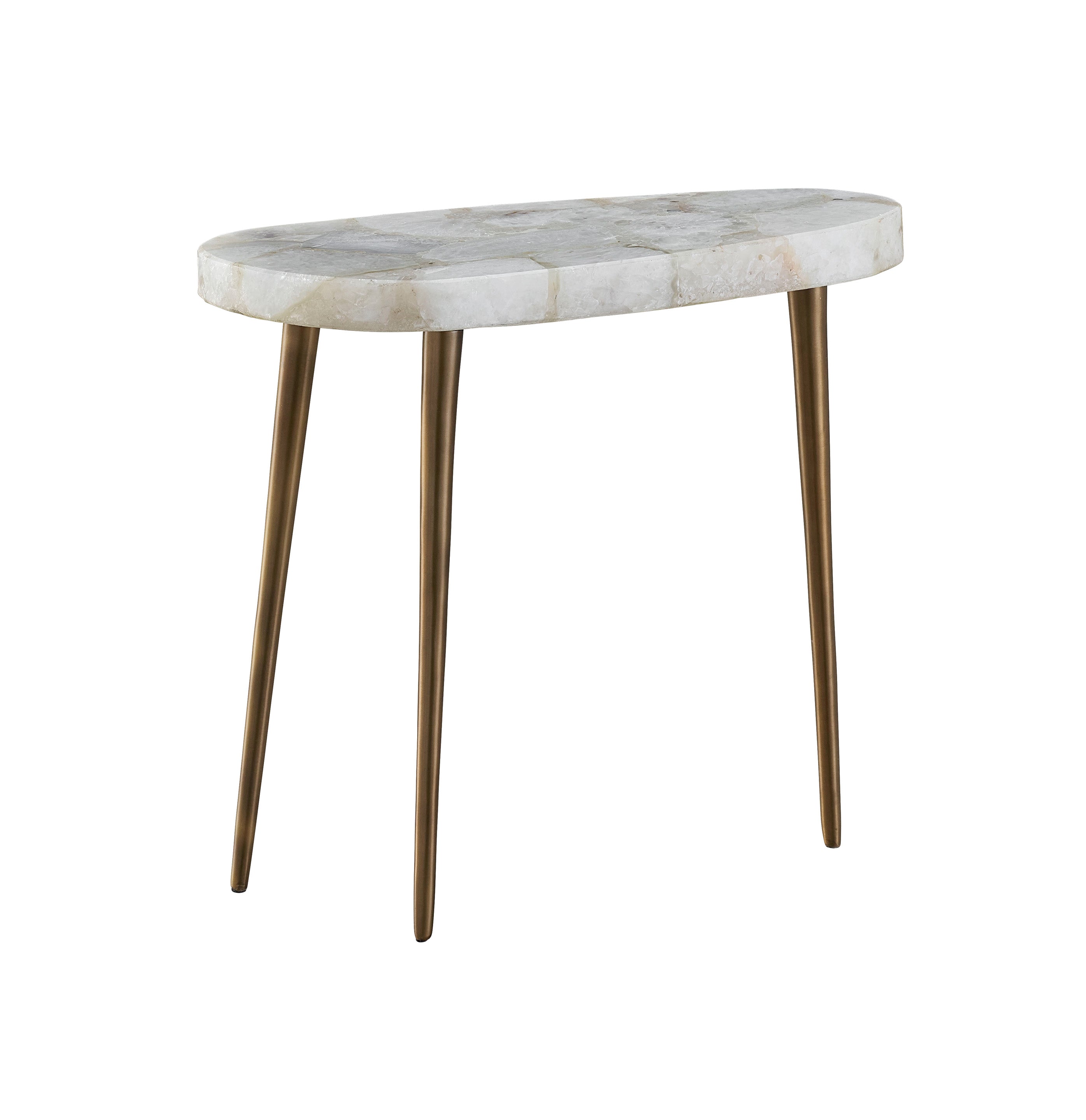 Fino Tall Side Table with Agate Top