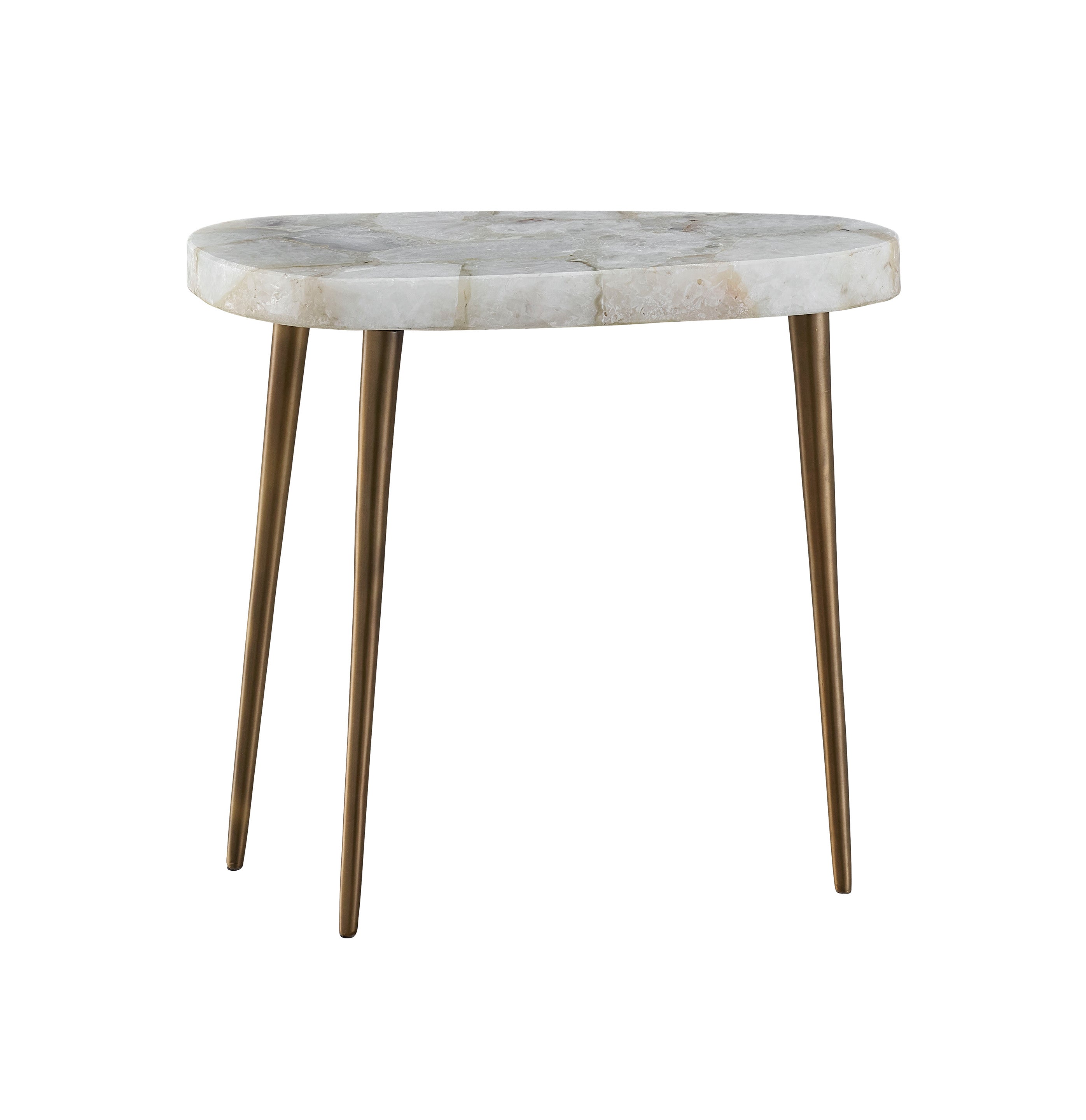 Fino Tall Side Table with Agate Top