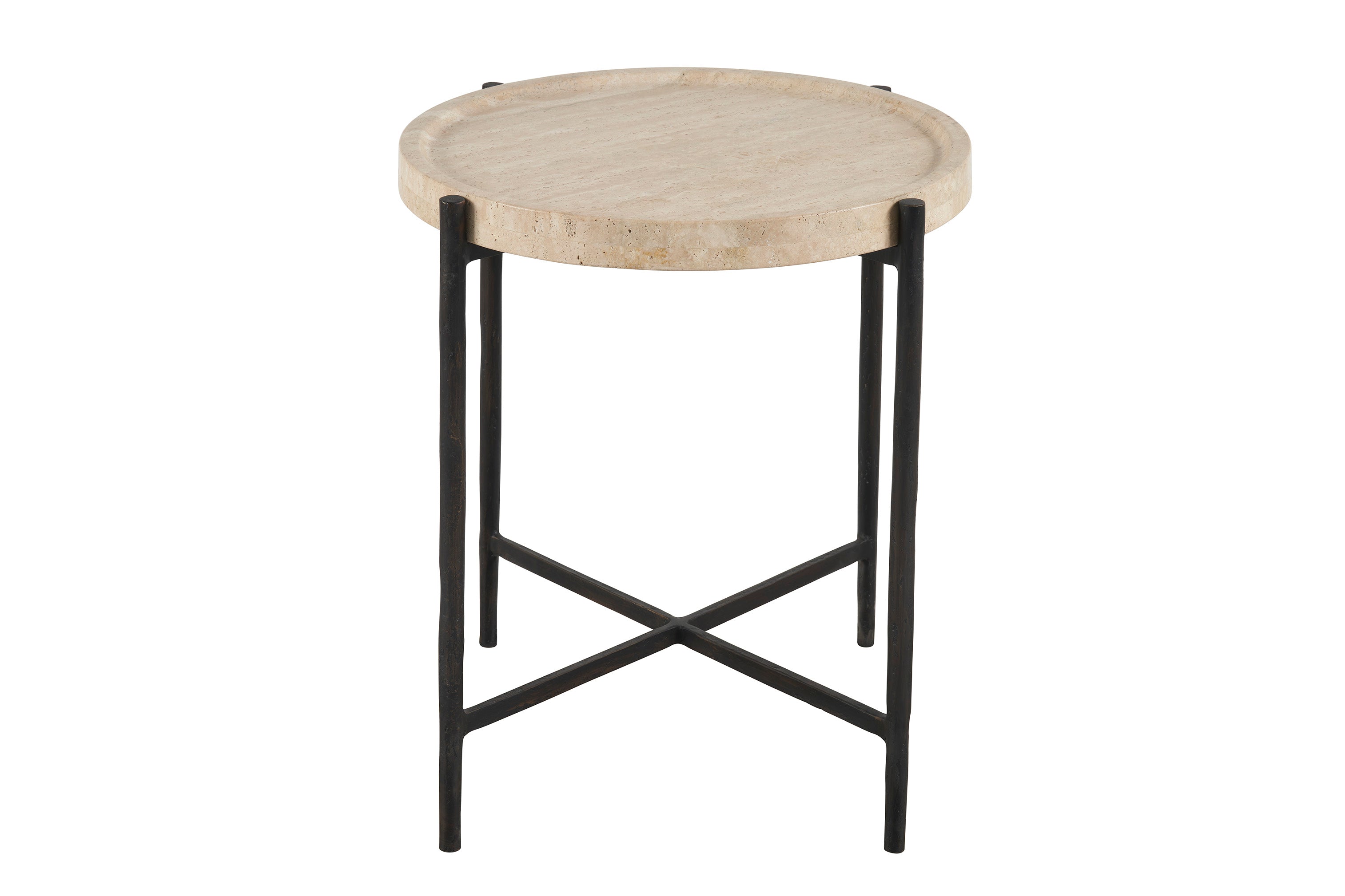 Paterson Travertine Accent Table