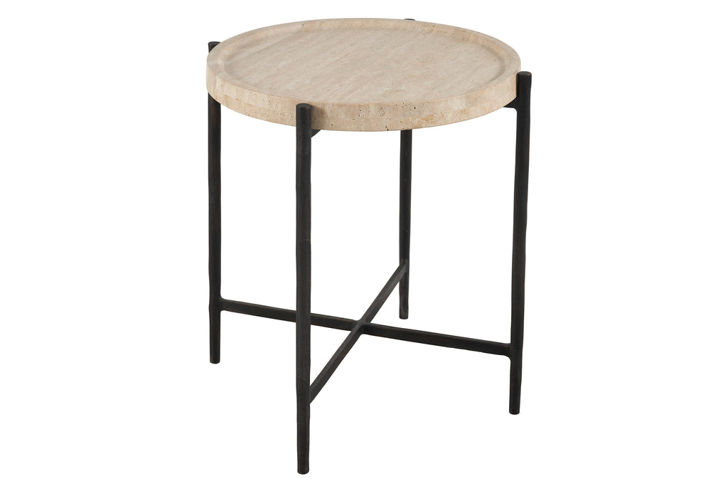 Paterson Travertine Accent Table