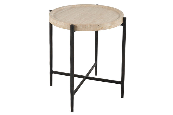 Paterson Travertine Accent Table