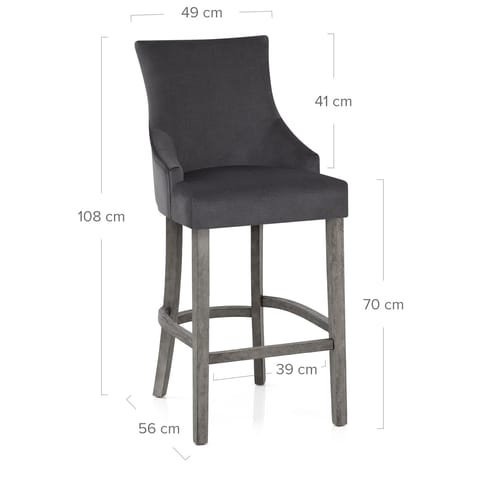 Signature Charcoal Oak Bar Stool