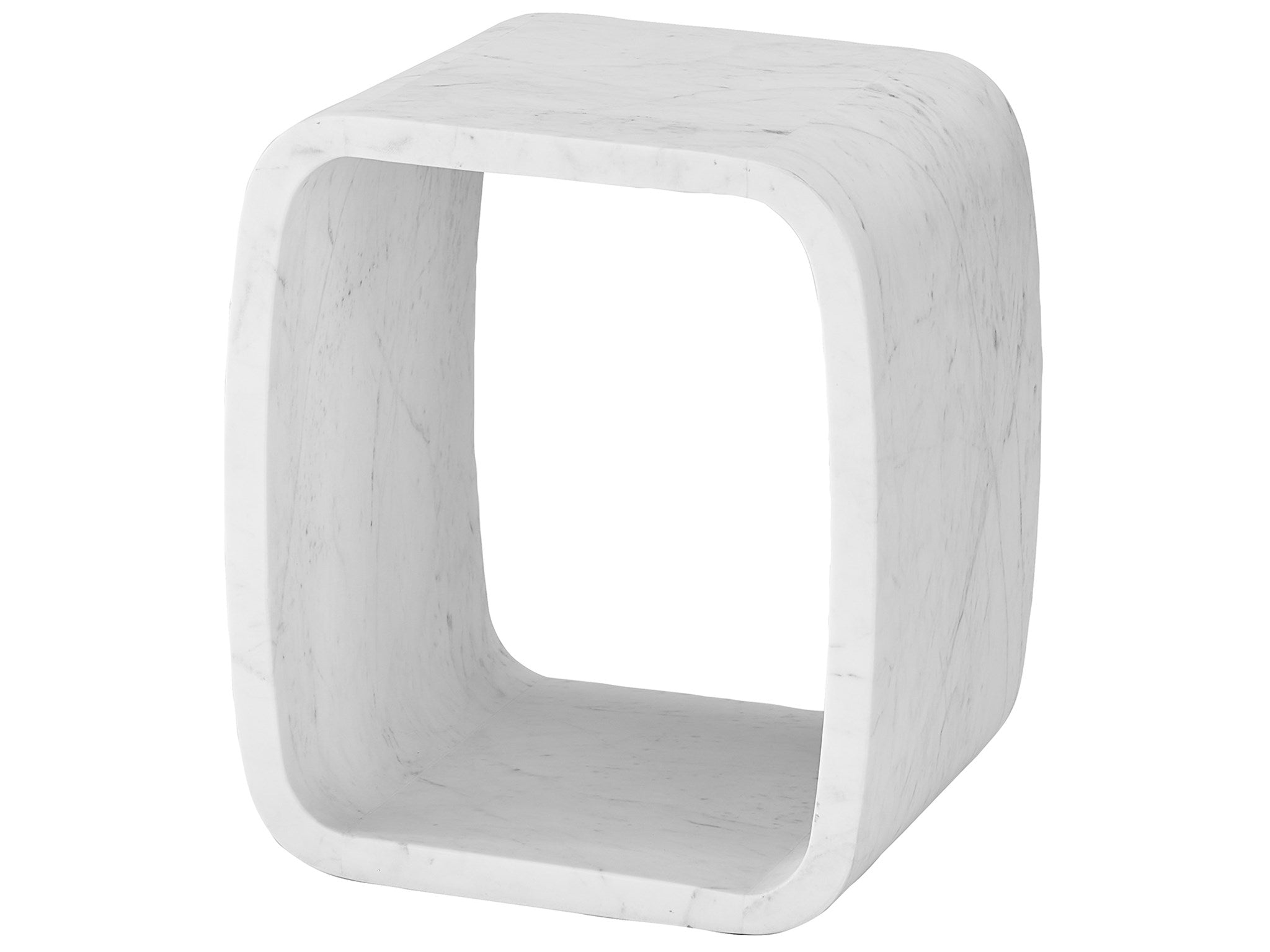 Cubist Solid Banswara Marble Side Table