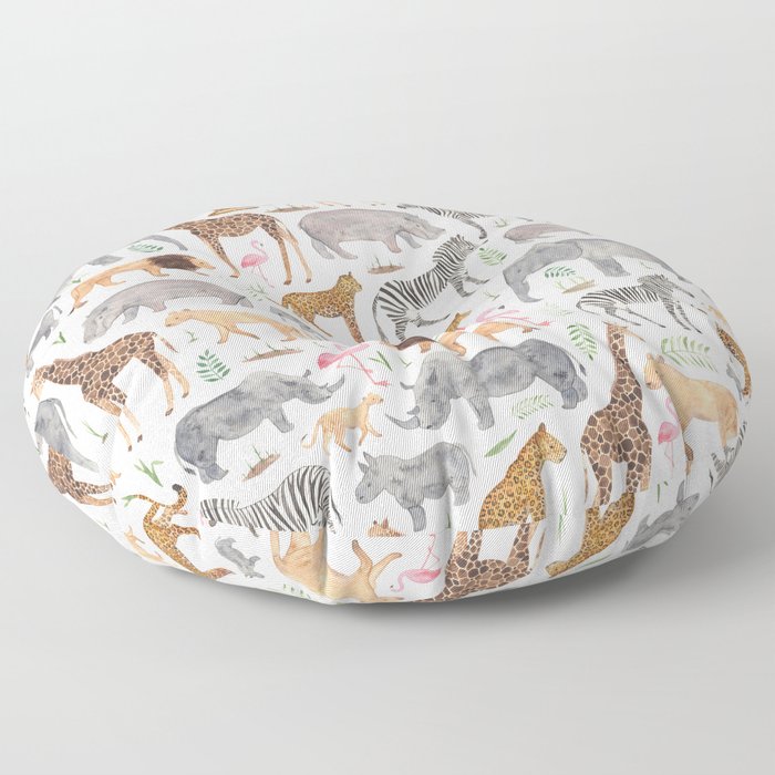 Safari Water Colour Floor Cushion