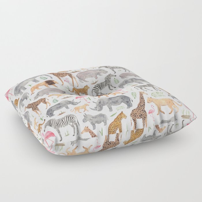 Safari Water Colour Floor Cushion