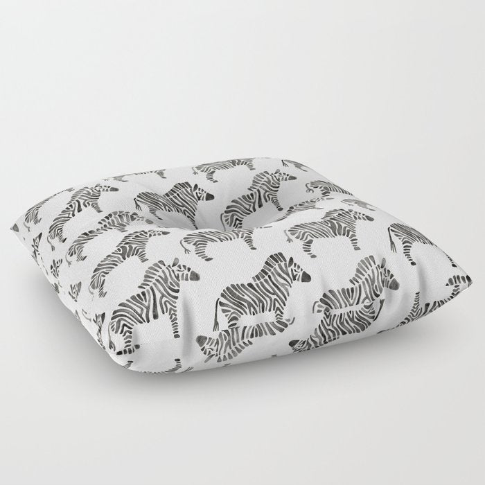 Zebby The Zebra Water Colour Floor Cushion